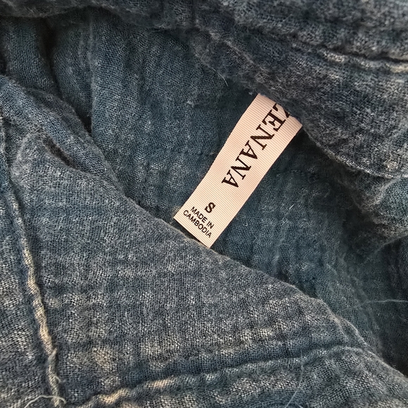 Blue Gauze Button Down Shirt - Picture 6 of 8